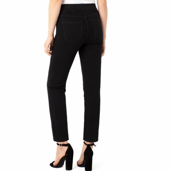 NWT Liverpool Los Angeles Slim Chloe Slim Over Dye Black Stretch Pant SZ 22W - Picture 3 of 11